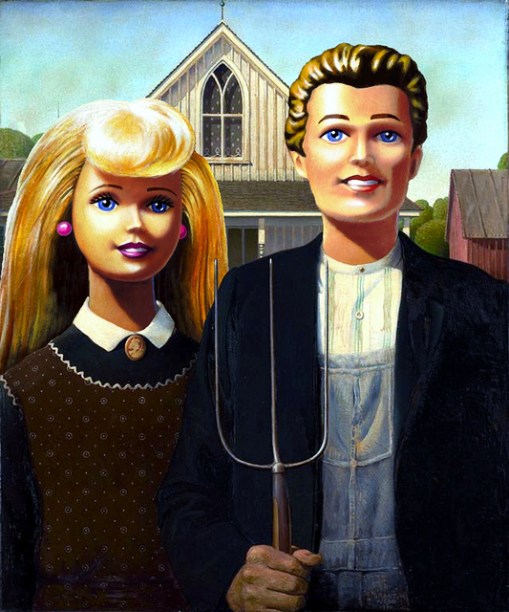 American Gothic Barbie and Ken